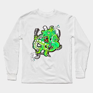 OCTOPUS CHEF FOOD AESTHETIC CLOTHING EDGY CARTOON Long Sleeve T-Shirt